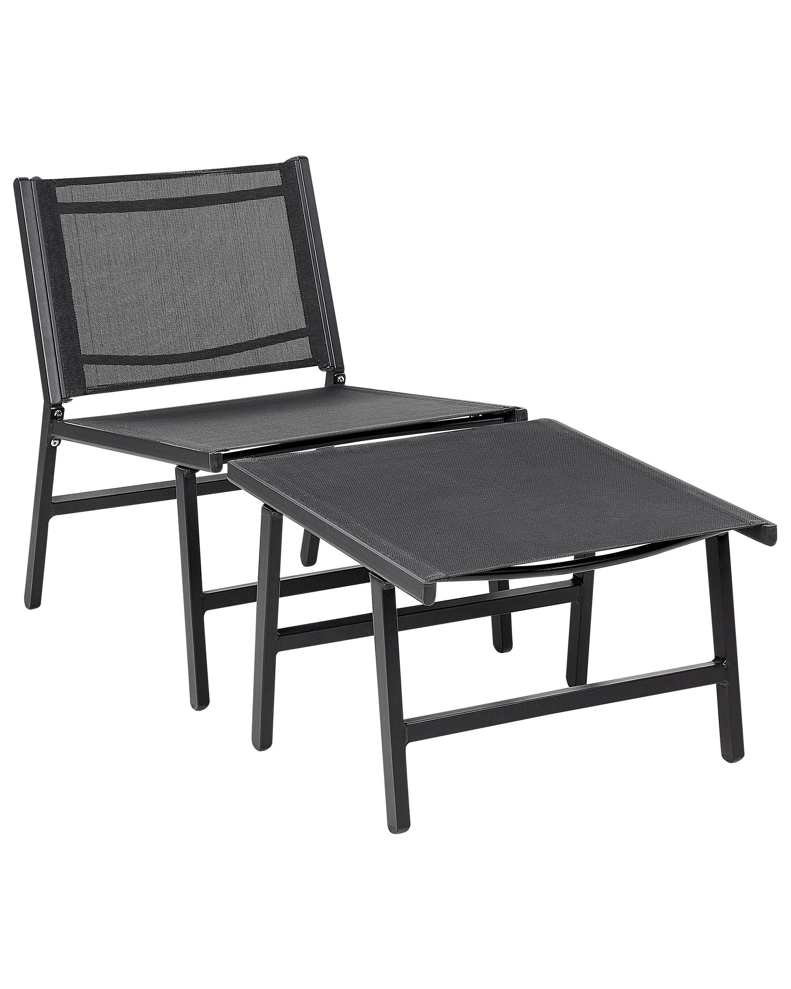 Silla de jardín marceddi metal negro