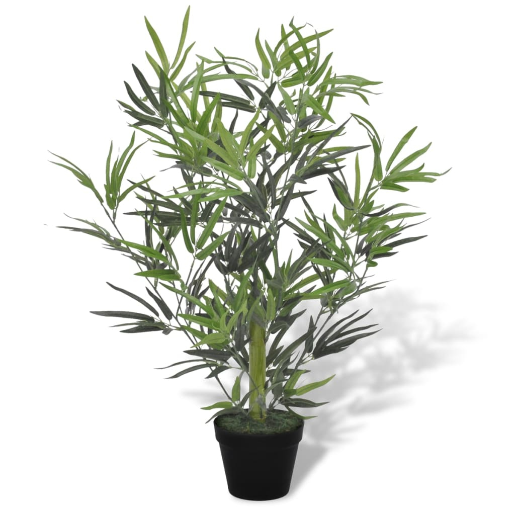 vidaXL árbol de bambú artificial con macetero 80 cm