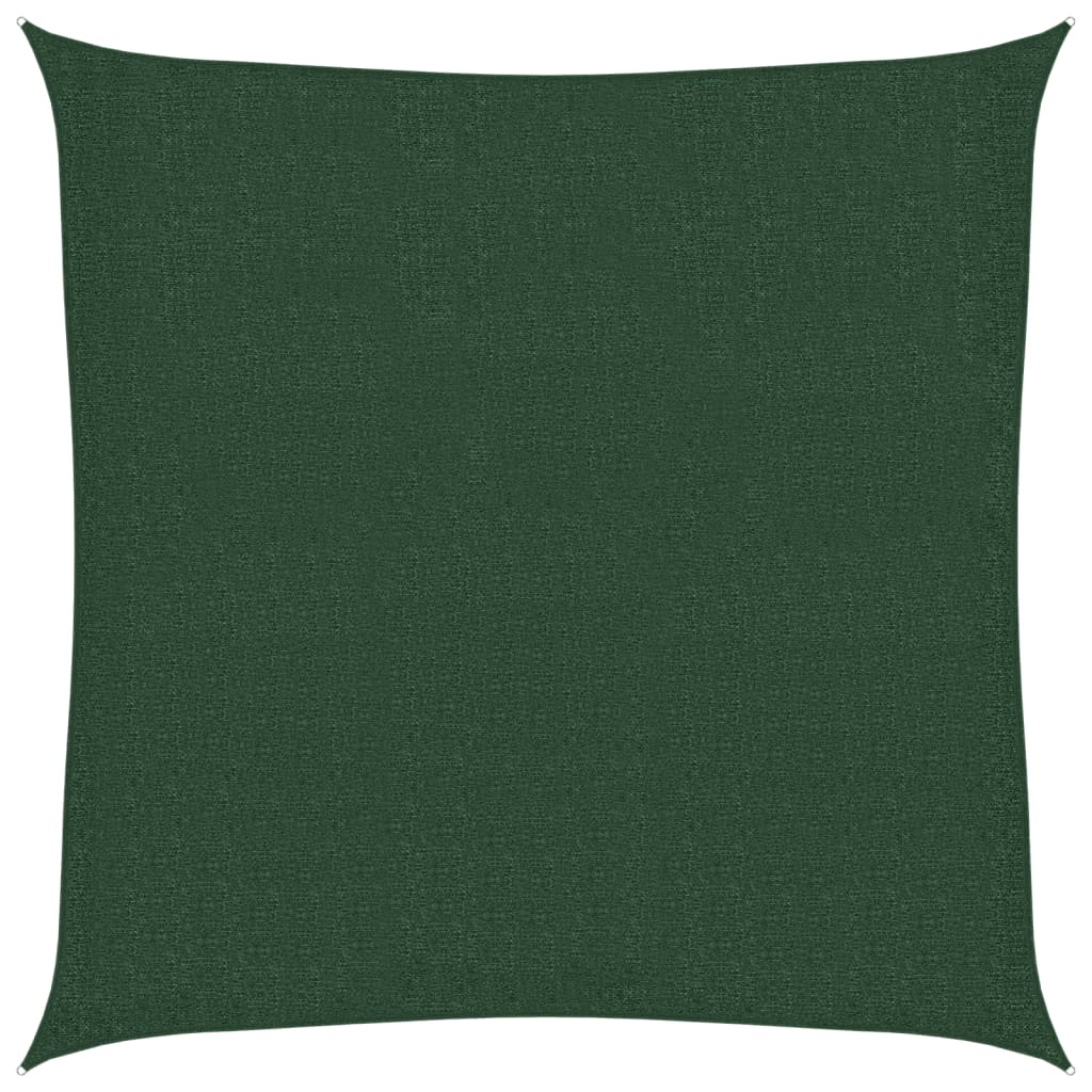 vidaXL toldo de vela hdpe verde oscuro 160 g/m² 3x3 m