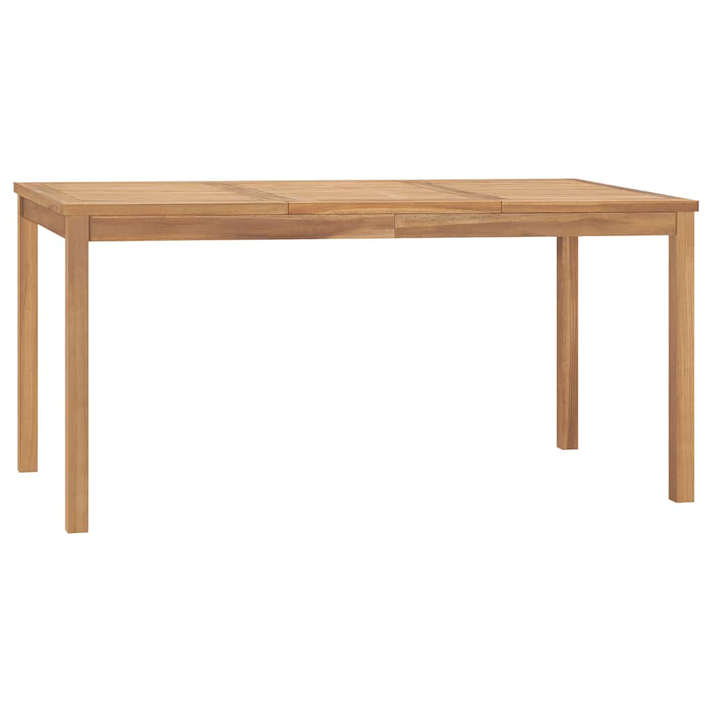 vidaXL mesa de comedor de jardín madera maciza de teca 160x80x77 cm