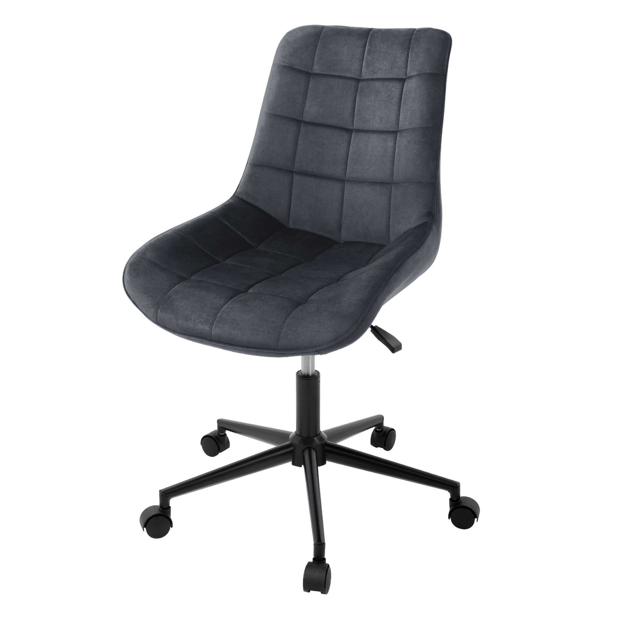 Silla de oficina / escritorio asiento ergonómico de terciopelo gris