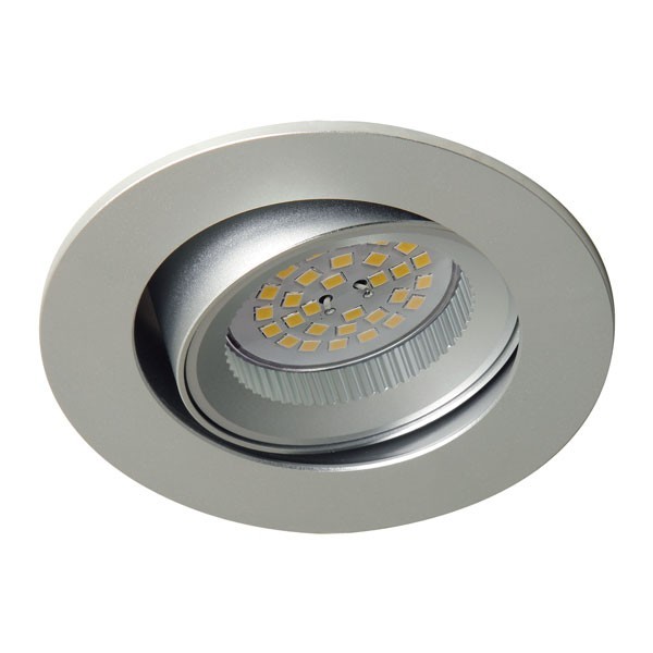 Foco empotrable orientable basic aluminio wonderlamp 1xgu10 ø89mm