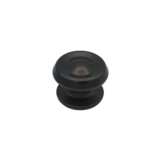 Pomo fijo para puerta, d: 80 mm, en aluminio, color negro