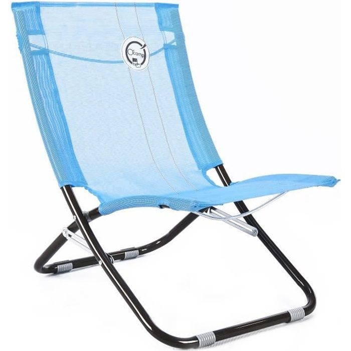 Silla de playa plegable azul turquesa - o‘beach - dimensiones: 58 x 47 x 61
