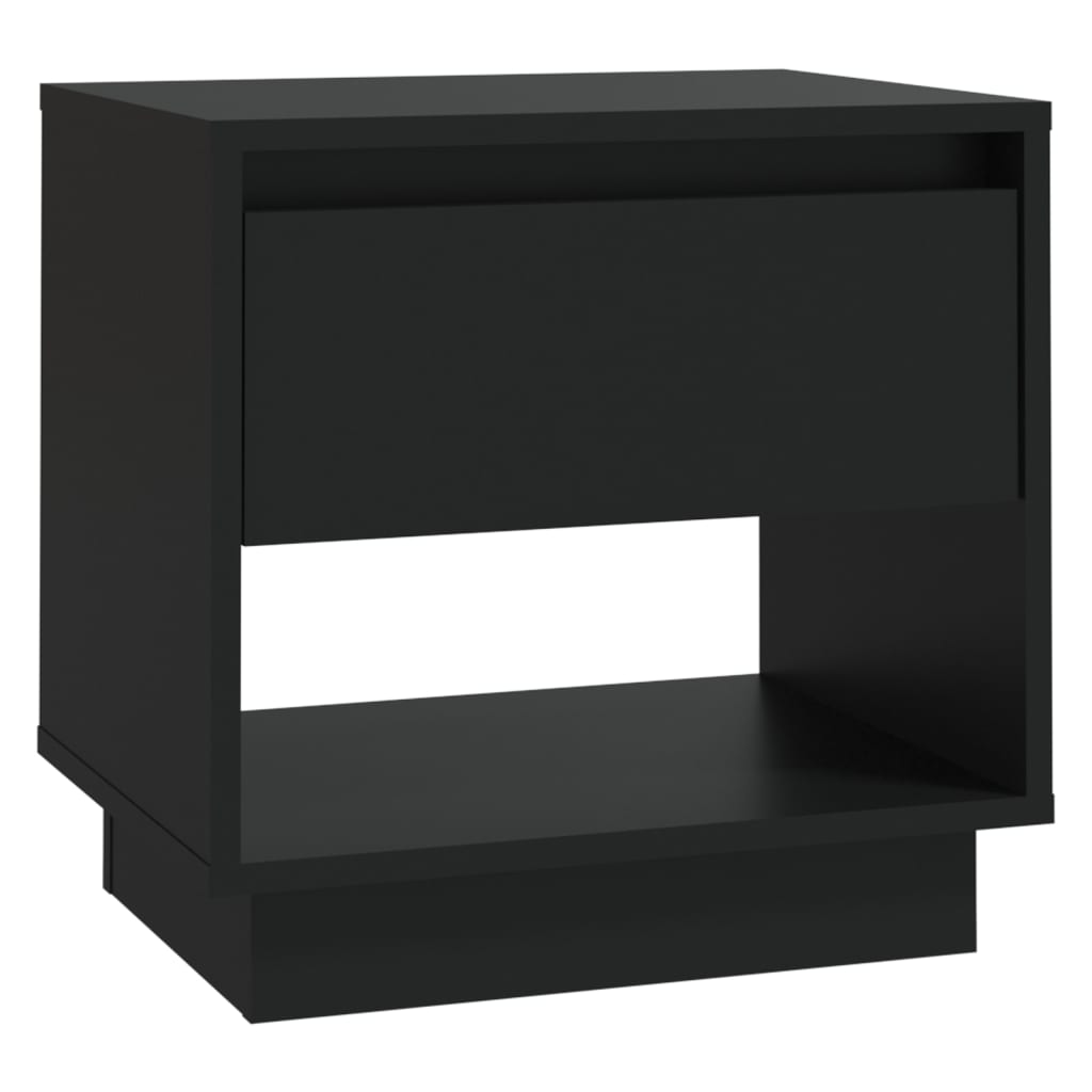Casa lúmina - mesita de noche negro madeira 45 x 34 x 44 cm