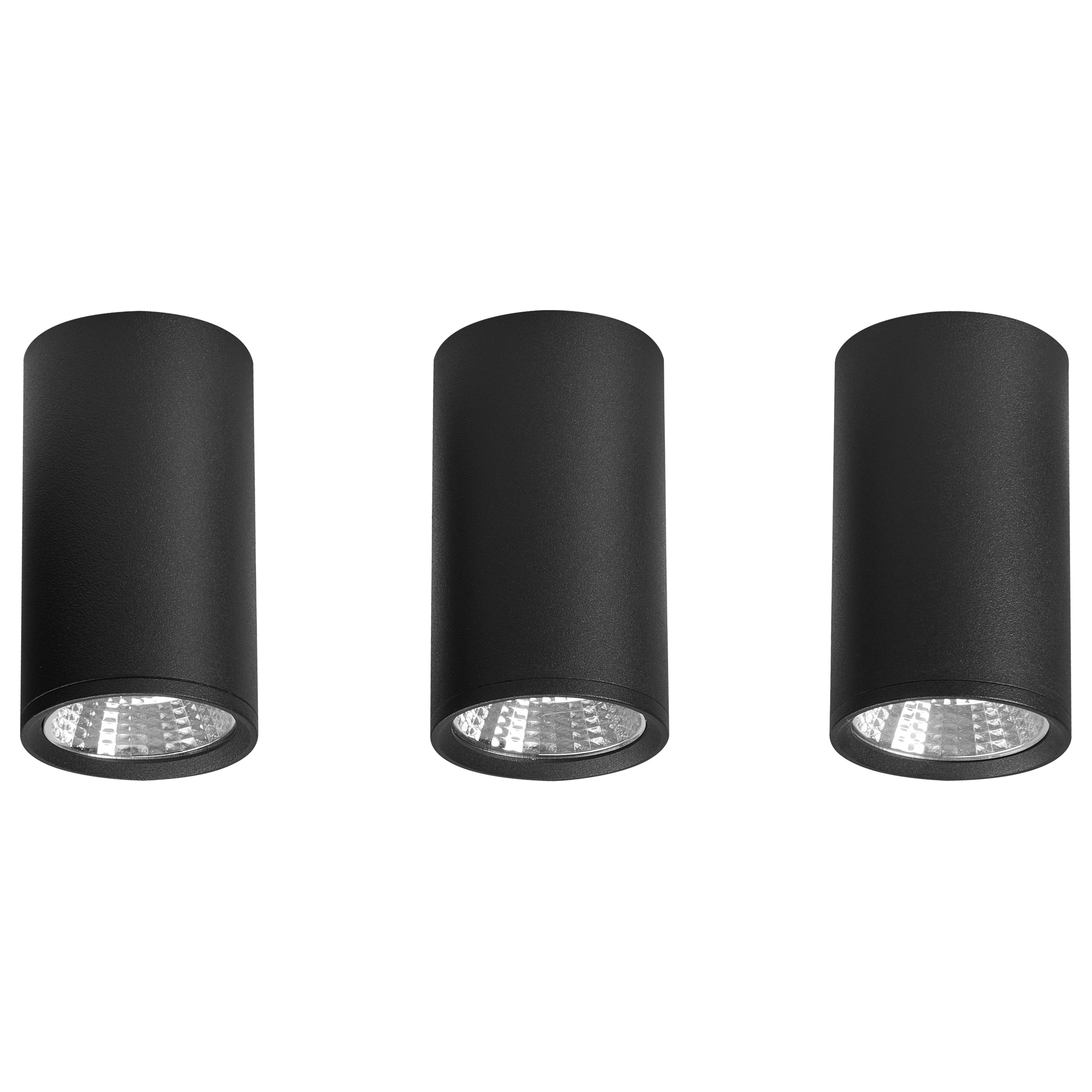 Lámpara LED de techo barcala metal negro