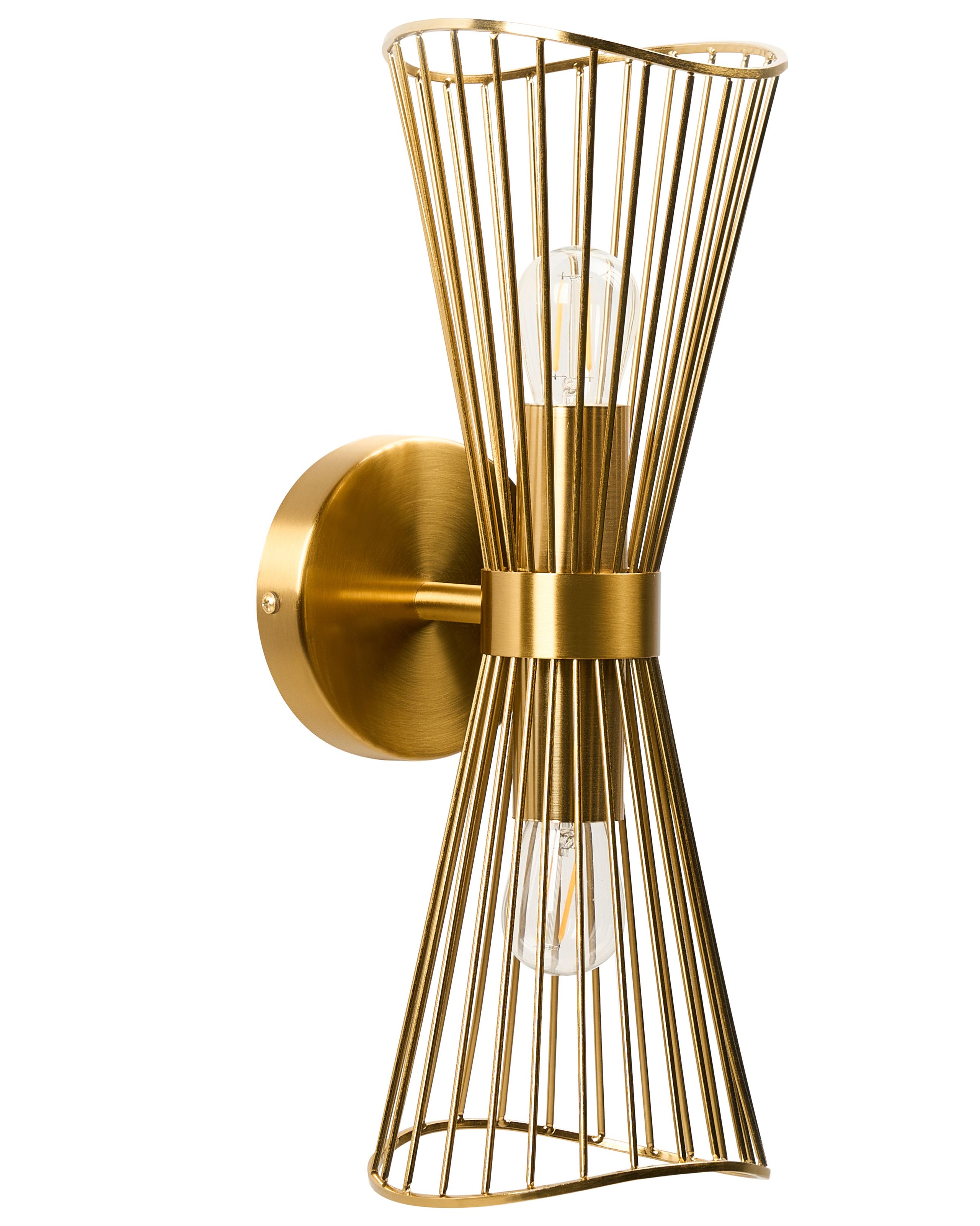 Lámpara de pared parada metal dorado