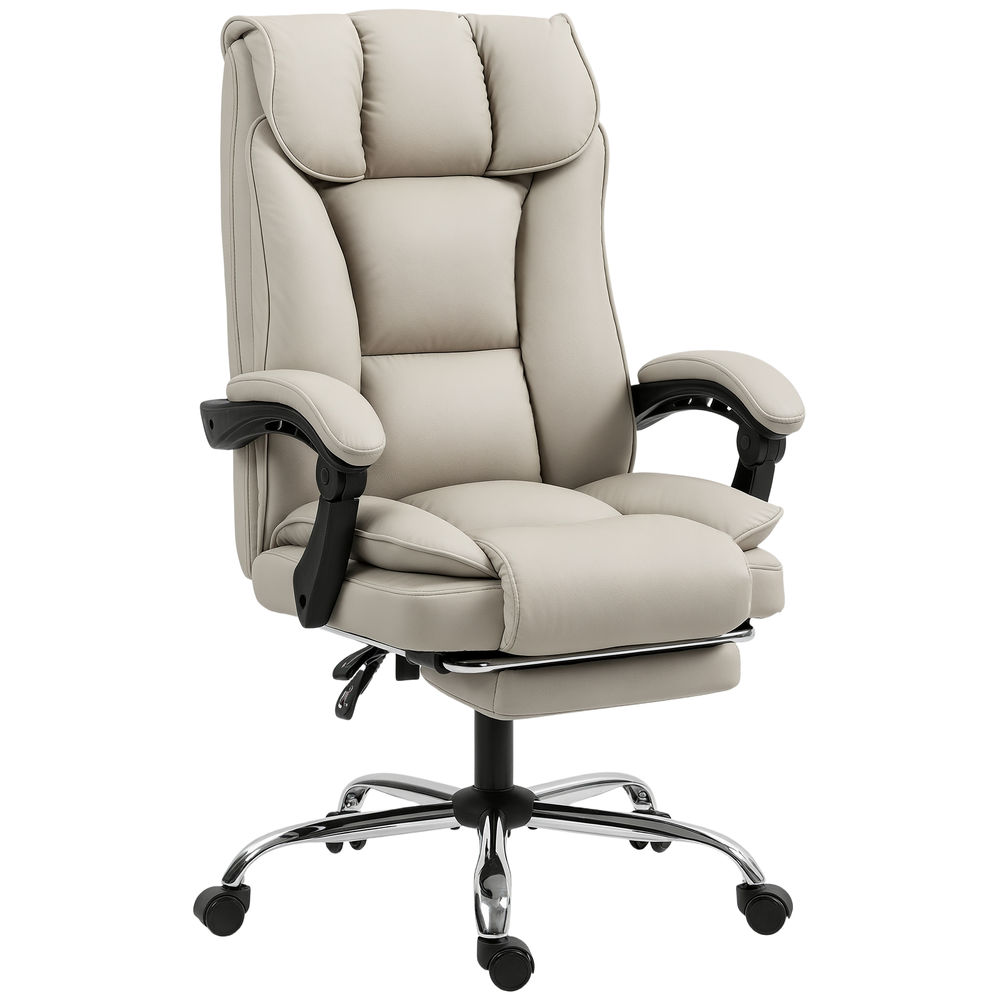 Silla de escritorio 66x72x121 cm cuero sintético color verde Homcom