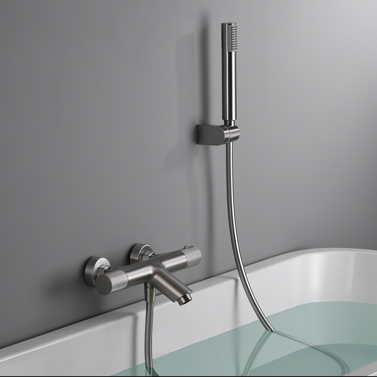 Grifo de bañera/ducha termostático line níquel [ imex® ]