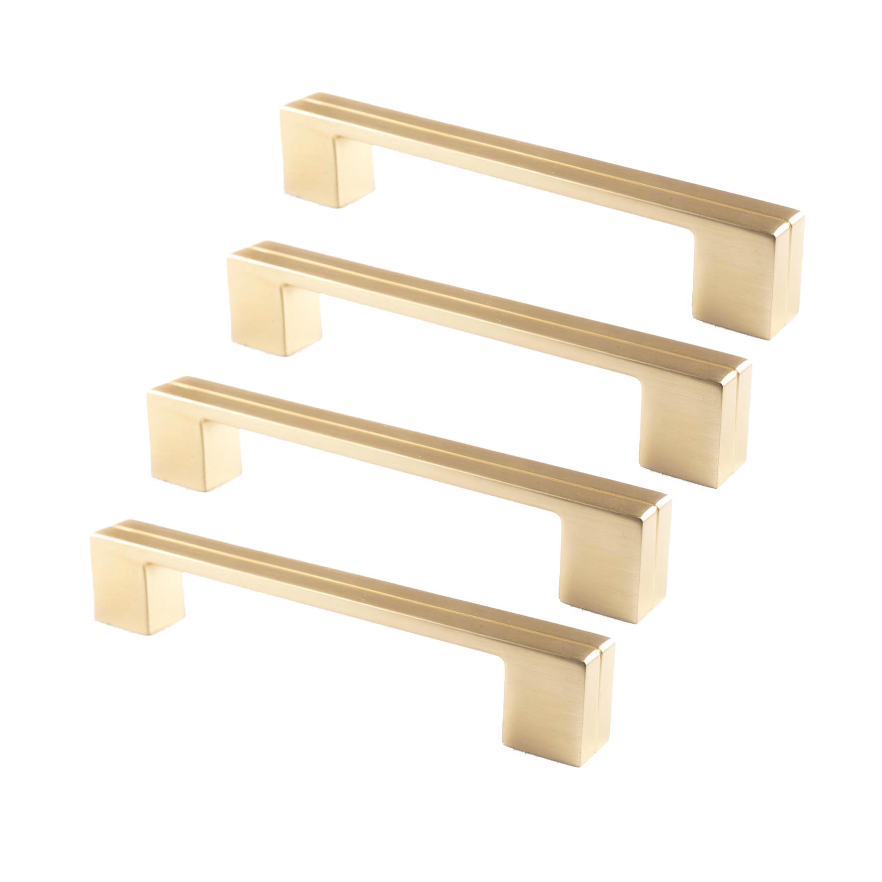 Tirador para mueble rei 512 | 154x17x27 mm | oro mate | 4 uds. | zamak