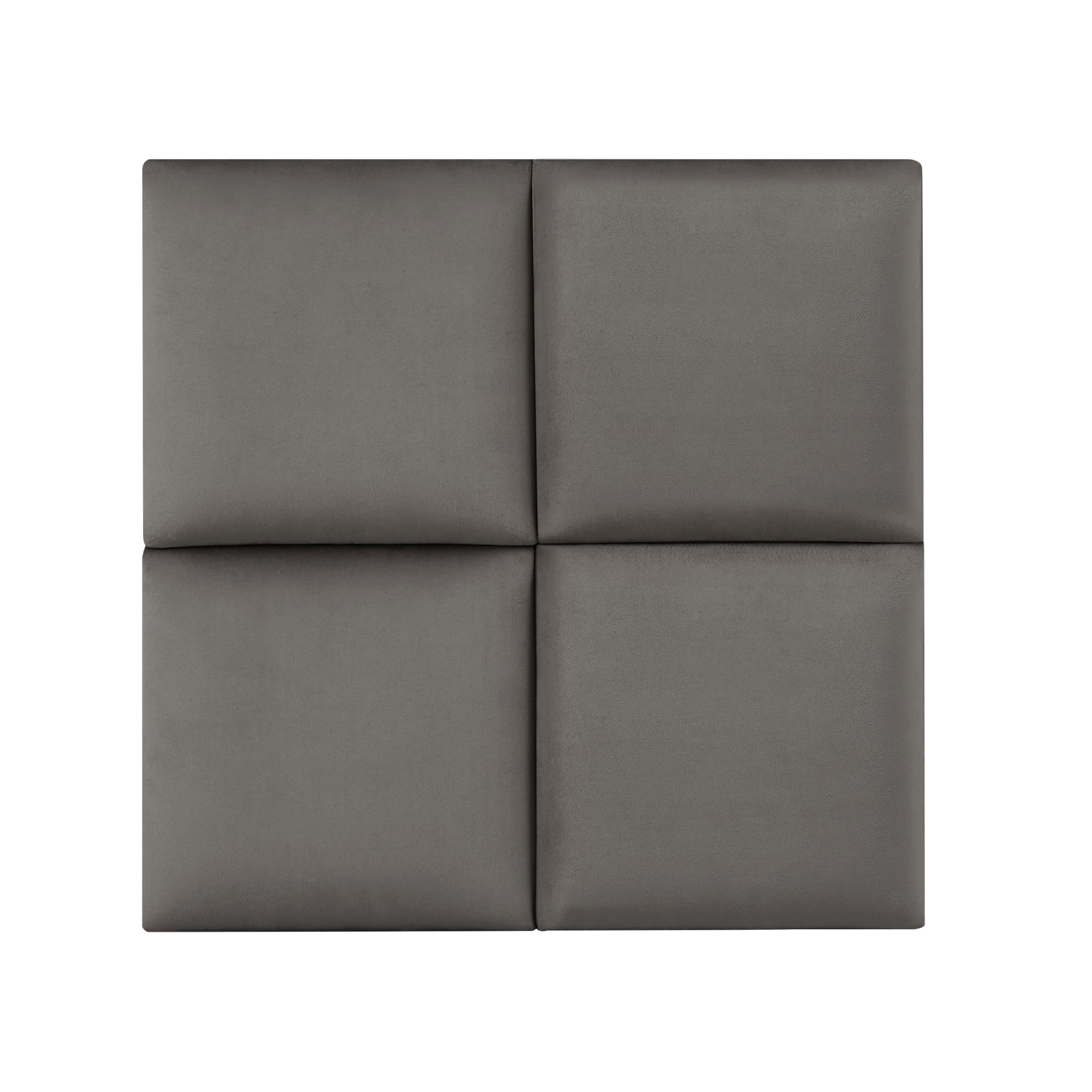 Set de 4 paneles de pared carpino terciopelo 30x30cm - gris oscuro