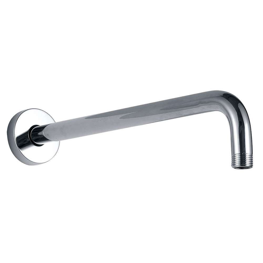 Kibath brazo de ducha soporte de pared redondo de 40 cm cromo brillo