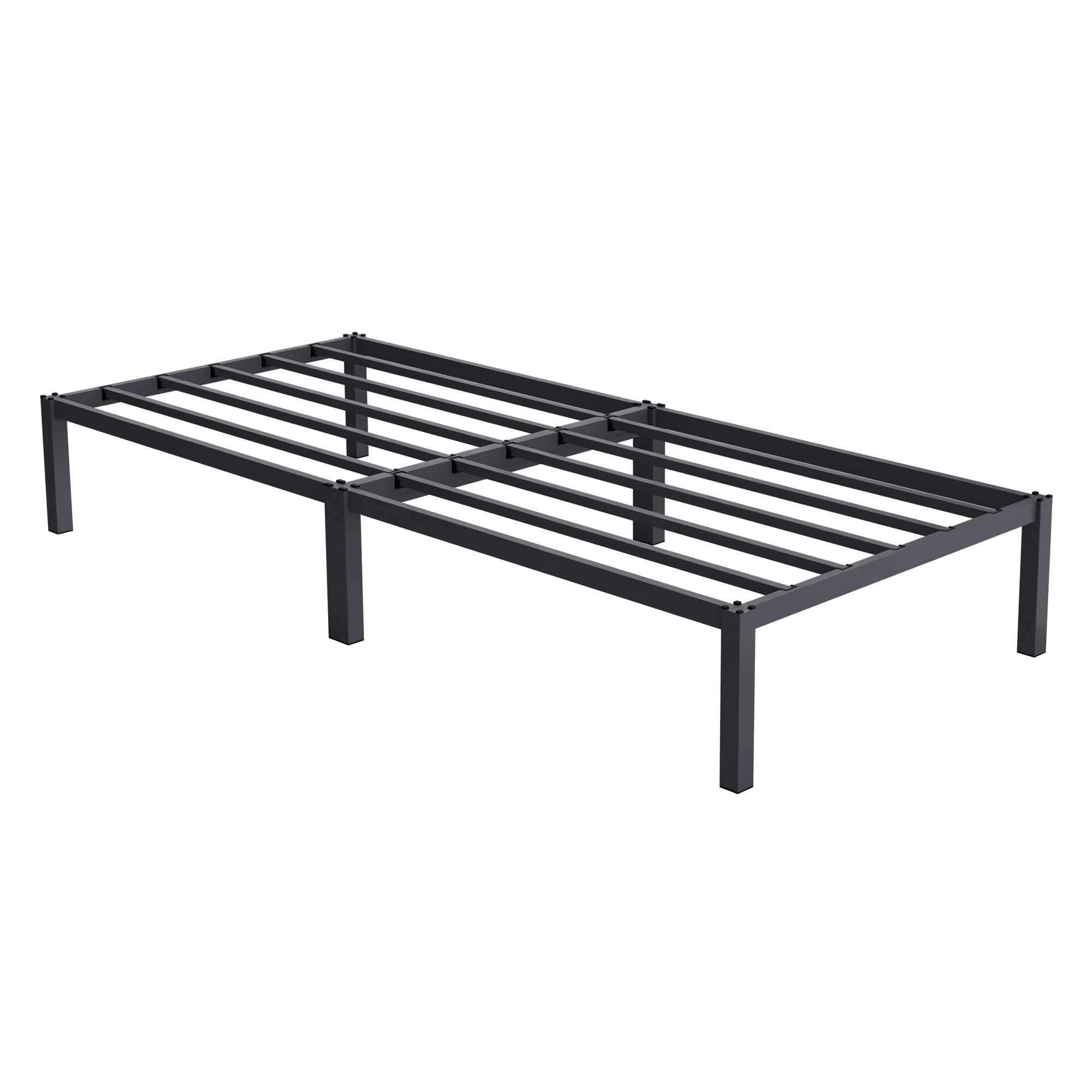 Estructura metálica cama sobre marco acero somier antracita 90x200cm
