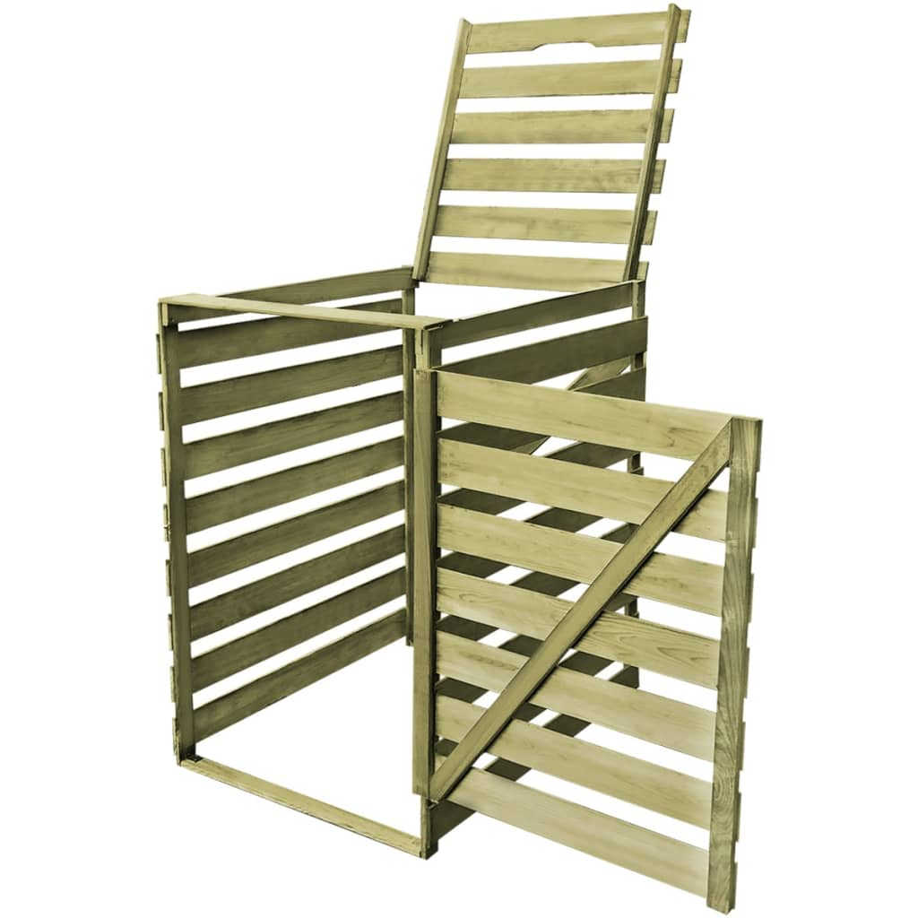 vidaXL cobertizo para contenedor de basura de madera impregnada 240 l