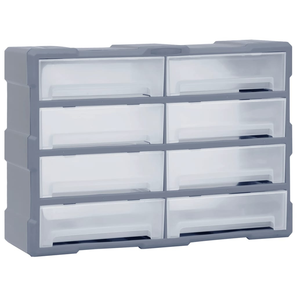 vidaXL organizador multicajones con 8 cajones grandes 52x16x37 cm