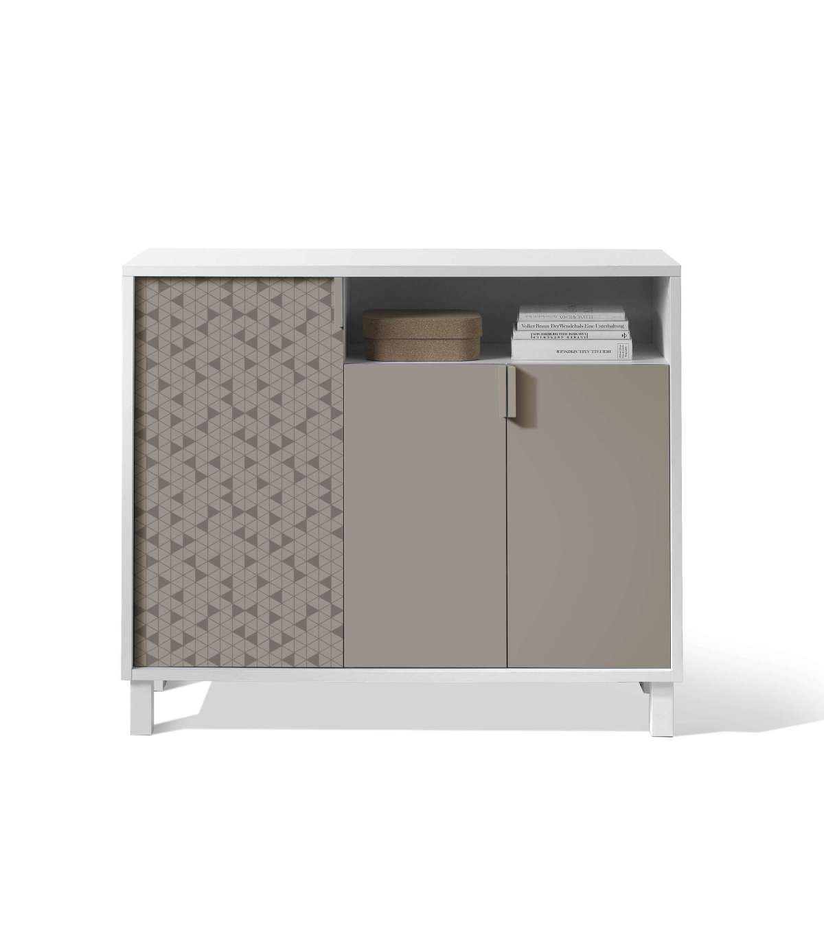 Recibidor zapatero 3 puertas con diseño geométrico moderno