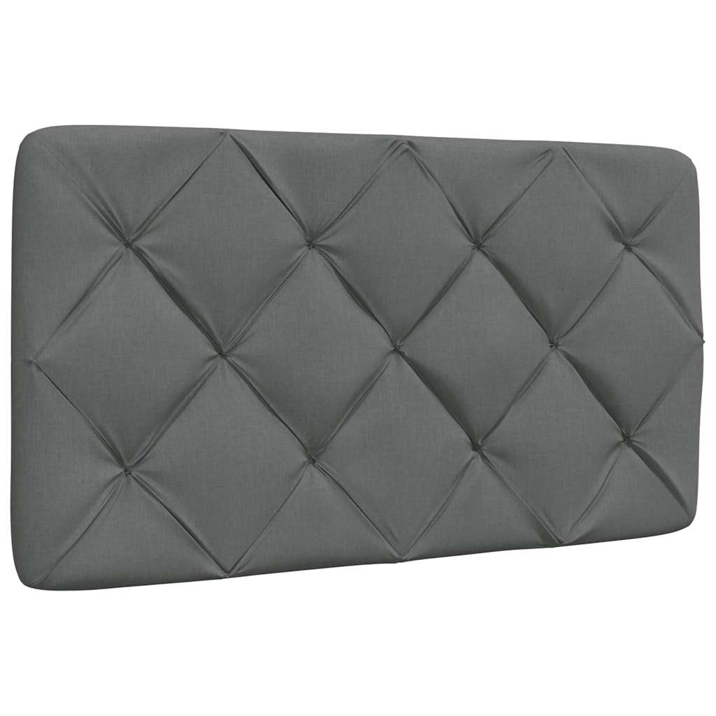 Cabecero de cama acolchado tela gris oscuro 90 cm eso8869
