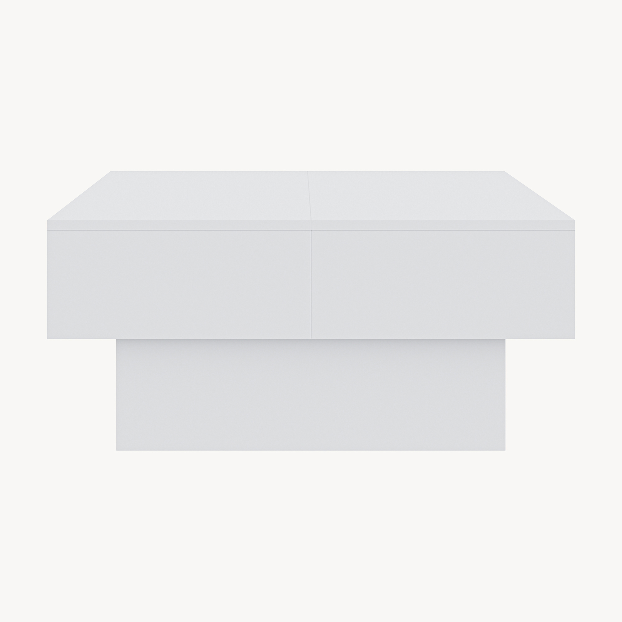 Mesa de centro lens tablero extensible 80x60x36 cm - blanco [en.casa]