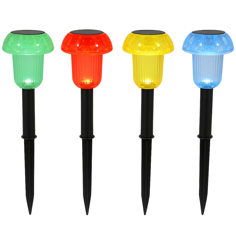 Juego de 4 balizas solares con forma de hongo h24cm mushy