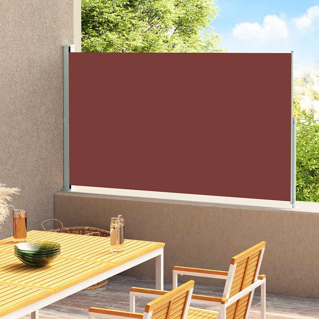 Toldo lateral retráctil de jardín marrón 180x300 cm ety5687685