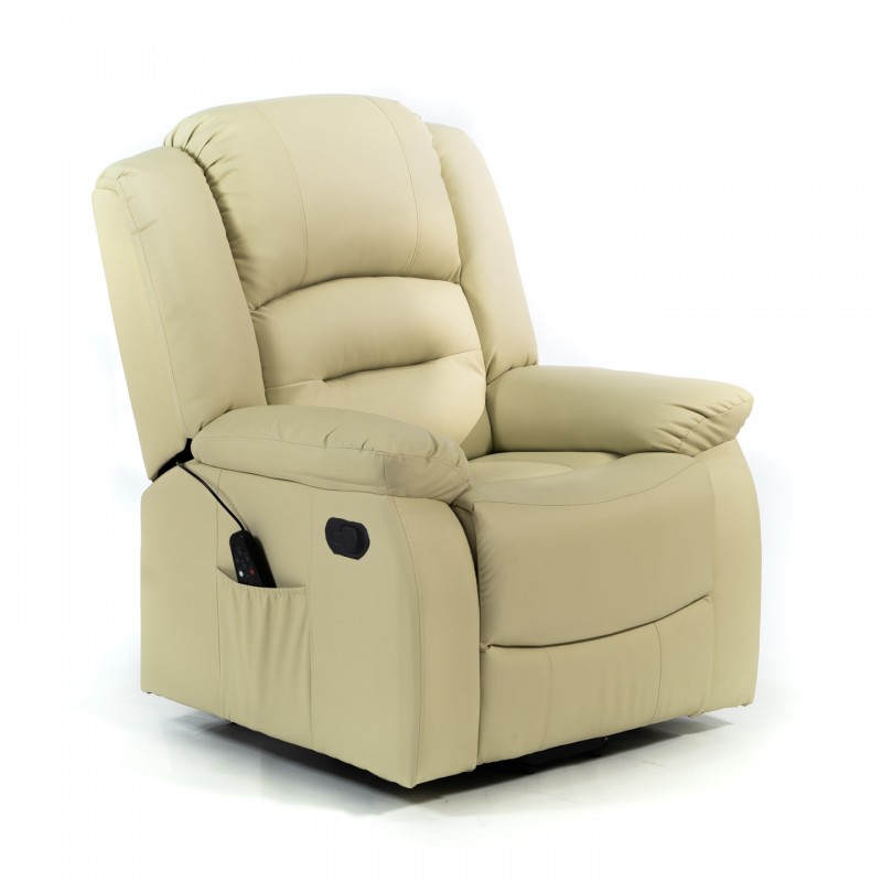 Ecode® sillón relax manual con masaje y calor en símil piel