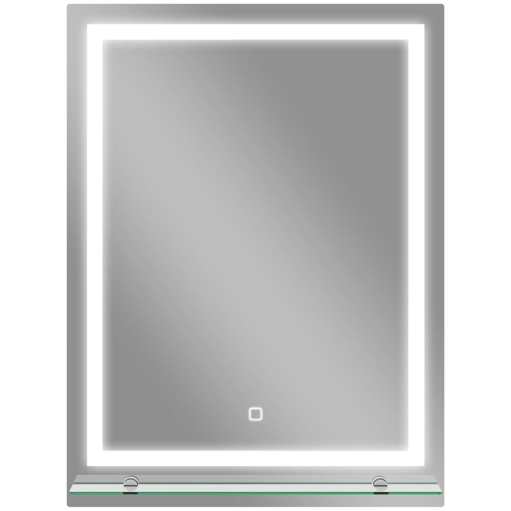 Espejo de baño 60x12x80 cm vidrio templado color gris kleankin
