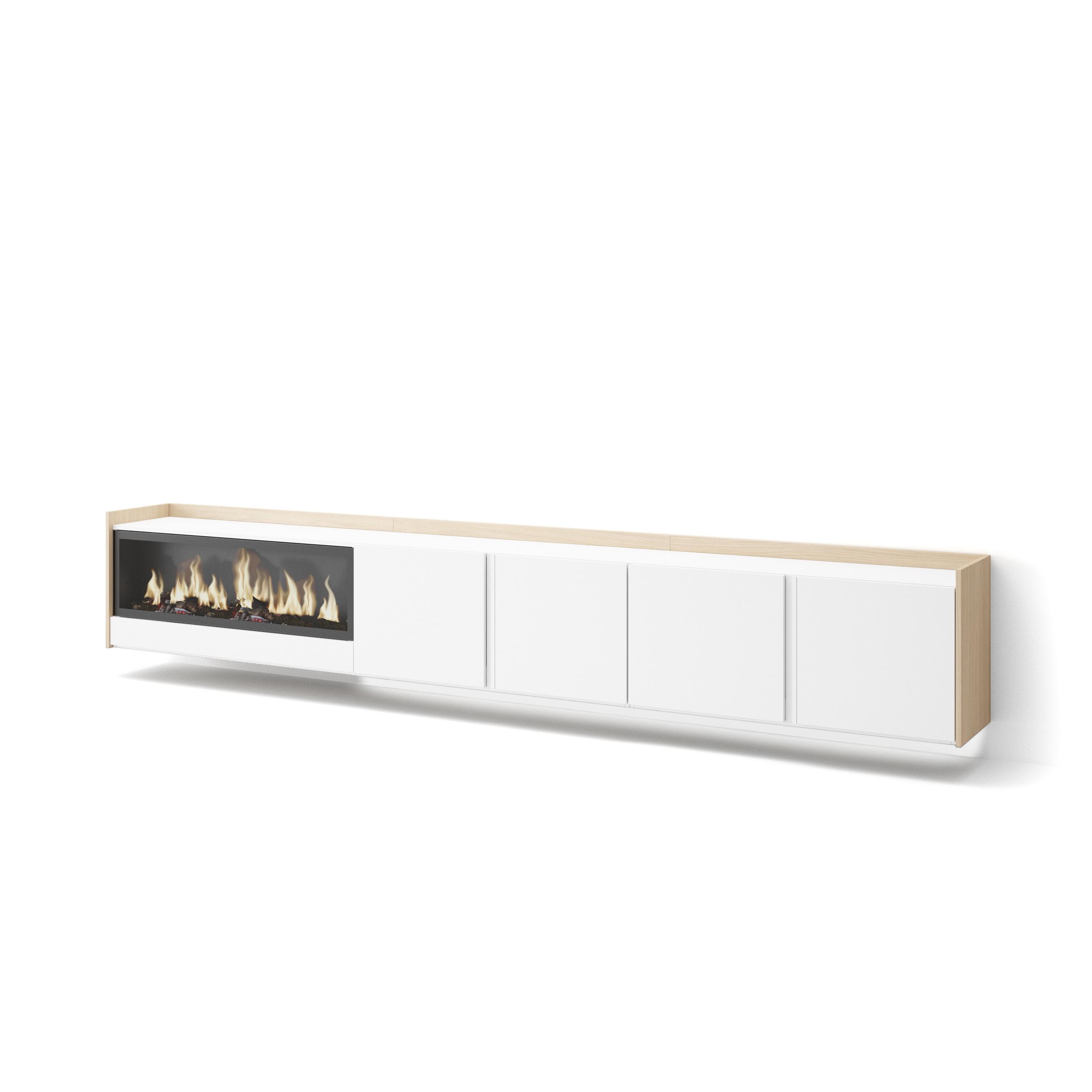 Mueble tv, televisión, chimenea eléctrica, colgado, suspendido, LED rf4798