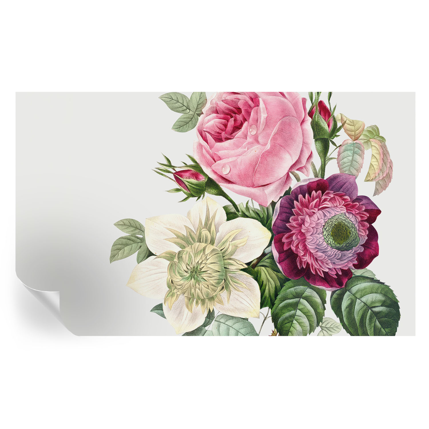 Papel pintado autoadhesivo ramo de flores 416x254 tulup