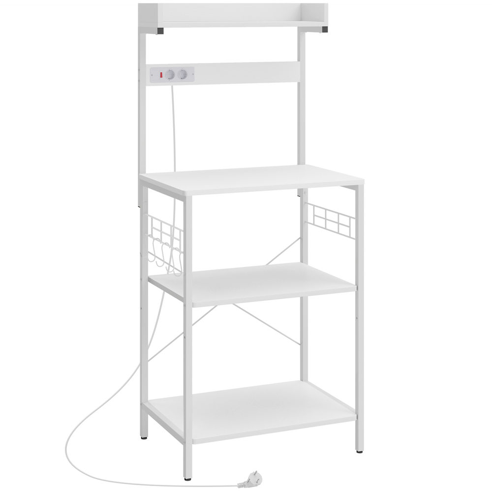 Estantería de cocina 60x42x137 cm color blanco Homcom, hogar - cocina
