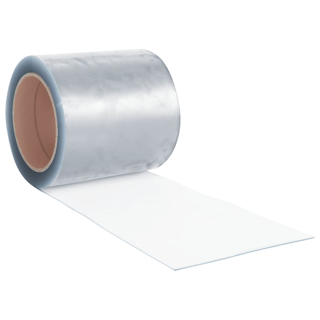vidaXL tira de cortina para puertas PVC transparente 200x1,6 mm 10 m