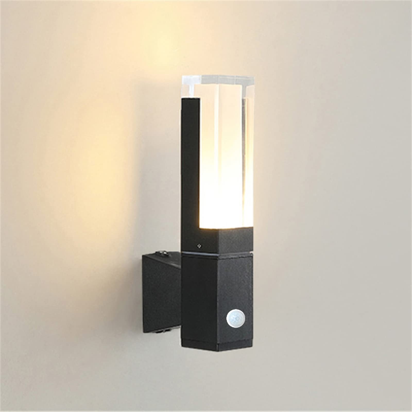 Aplique de pared exterior con sensor impermeable 7 w 4000 k blanco