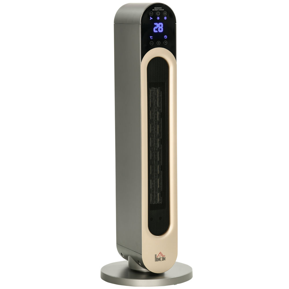 Calefactor de torre 25x25x73.5 cm abs color gris Homcom