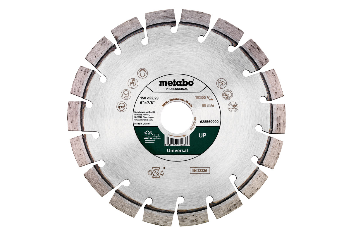 Metabo disco de cortar de diamante 150x22,23mm, "up", universal