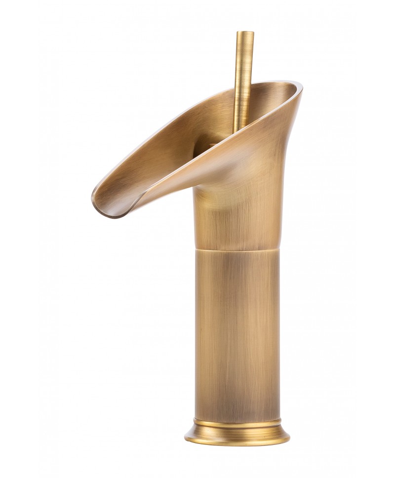 Grifo lavabo monomando retro, bronce