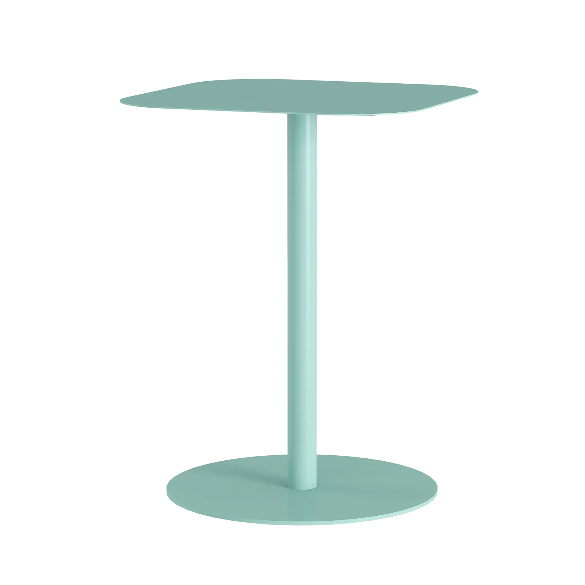 Mesa auxiliar nastätten cuadrada interior/exterior metal 50x40x40 cm verde