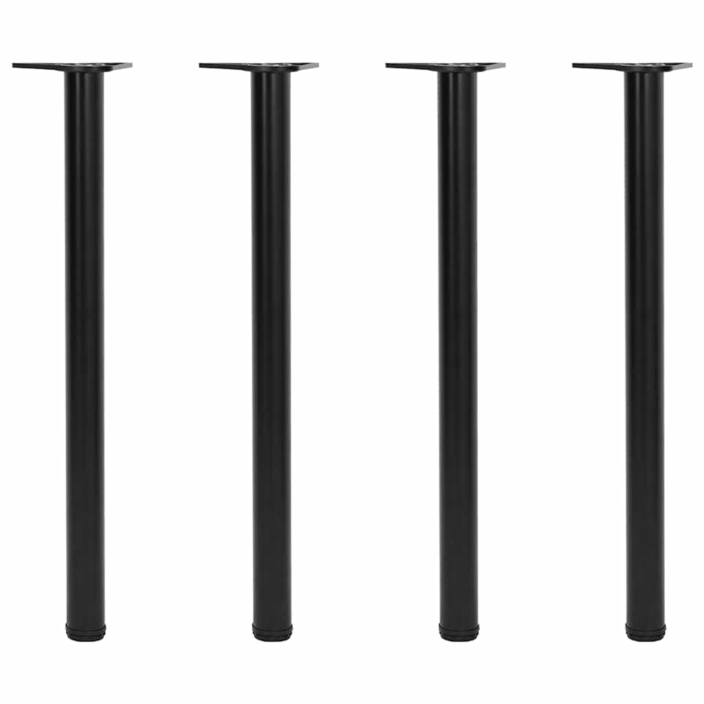 vidaXL patas de mesa ajustables en 4 alturas negro 870 mm