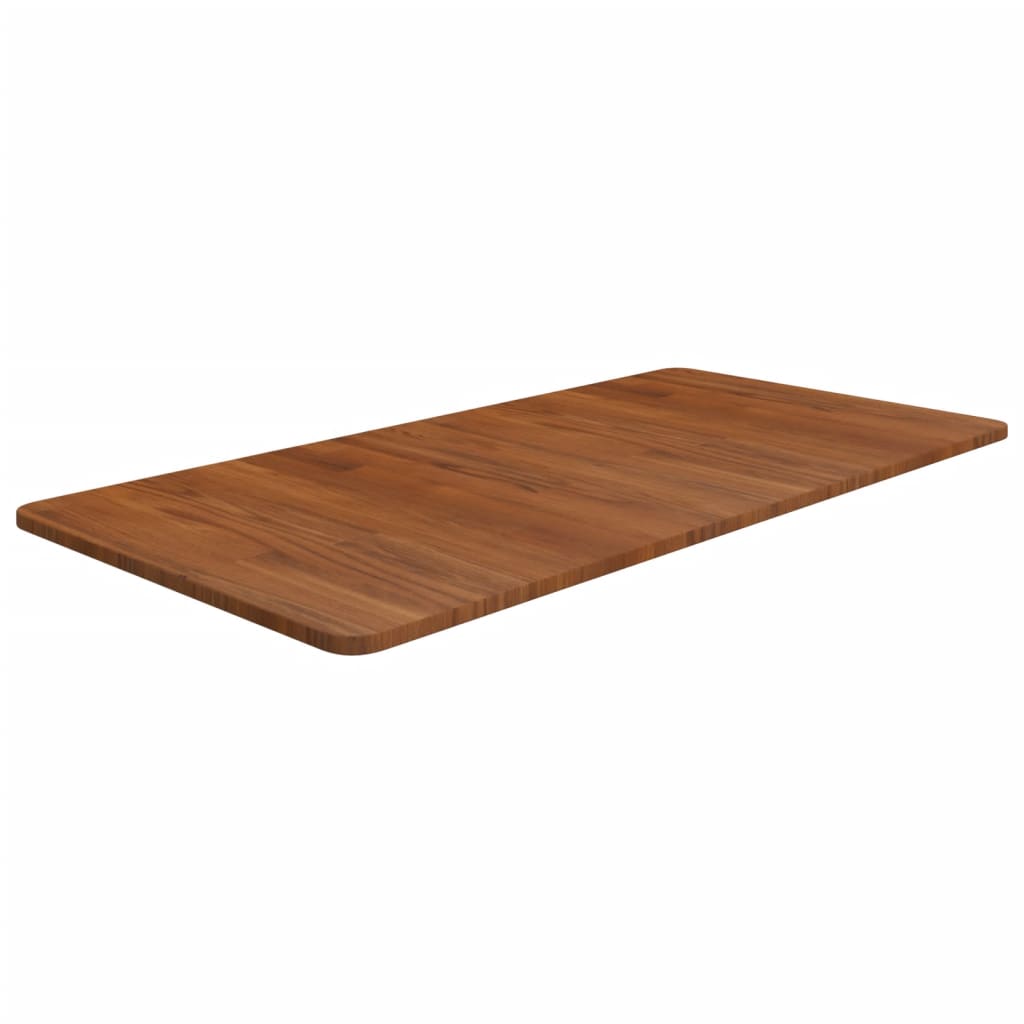 Encimera baño madera maciza tratada marrón oscuro 100x50x1,5 cm eerf2796