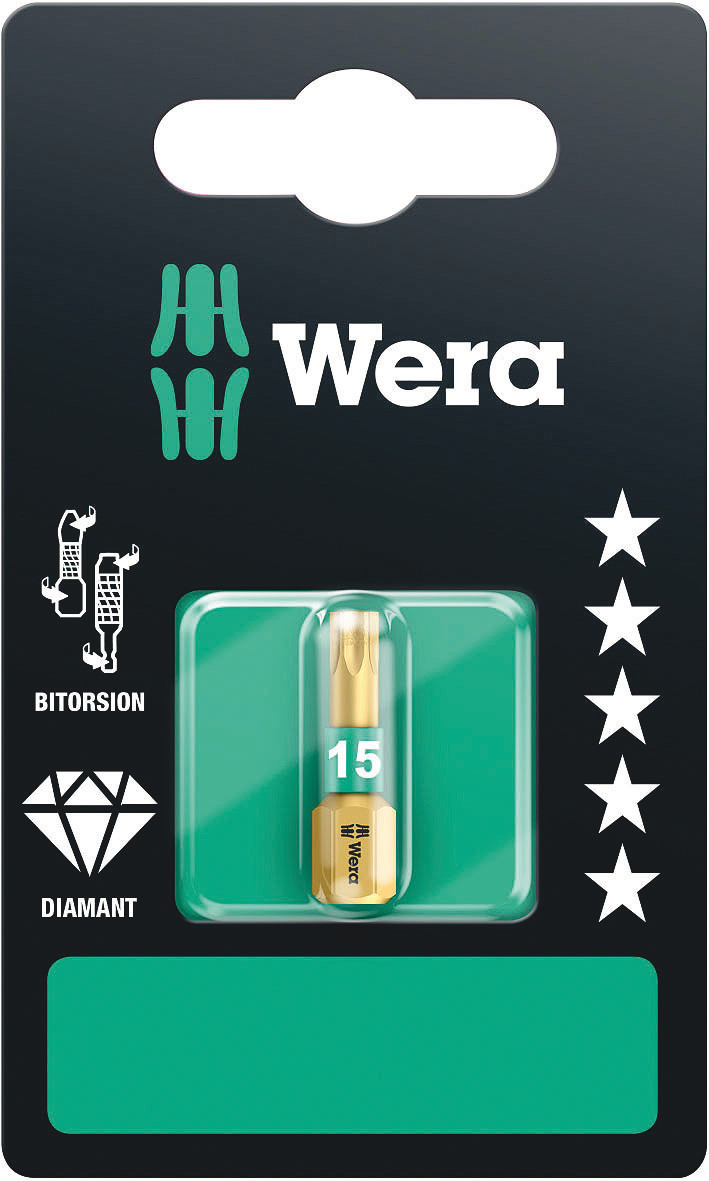 Punta torx, bitorsion 867/1 bdc torx 15 x 25 mm sb wera 05134375001