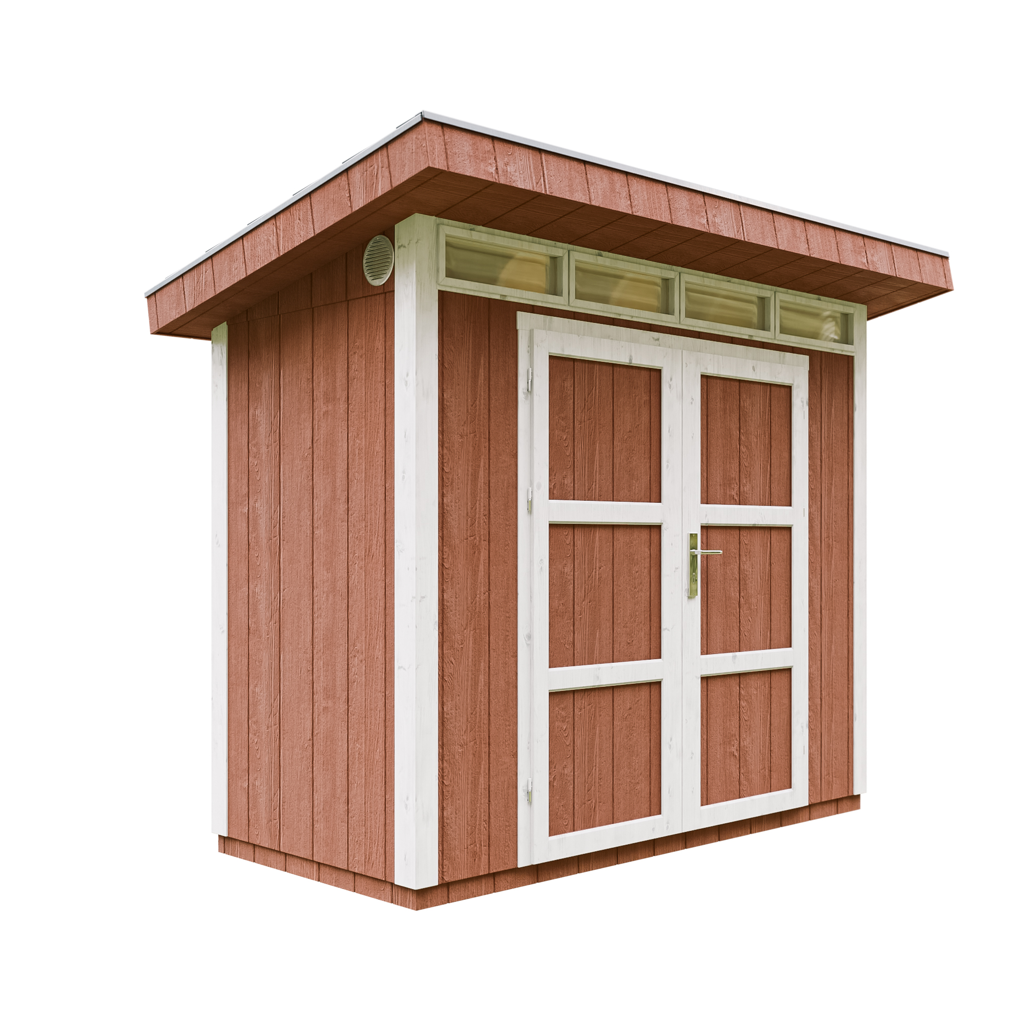 Caseta de jardín Timbela m901a-redwood red, 3 m², premium, 161×294 cm