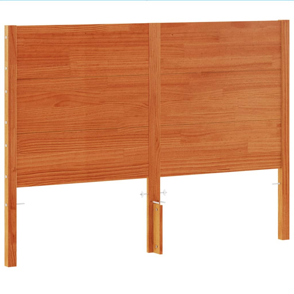vidaXL cabecero de cama madera maciza de pino marrón cera 180 cm