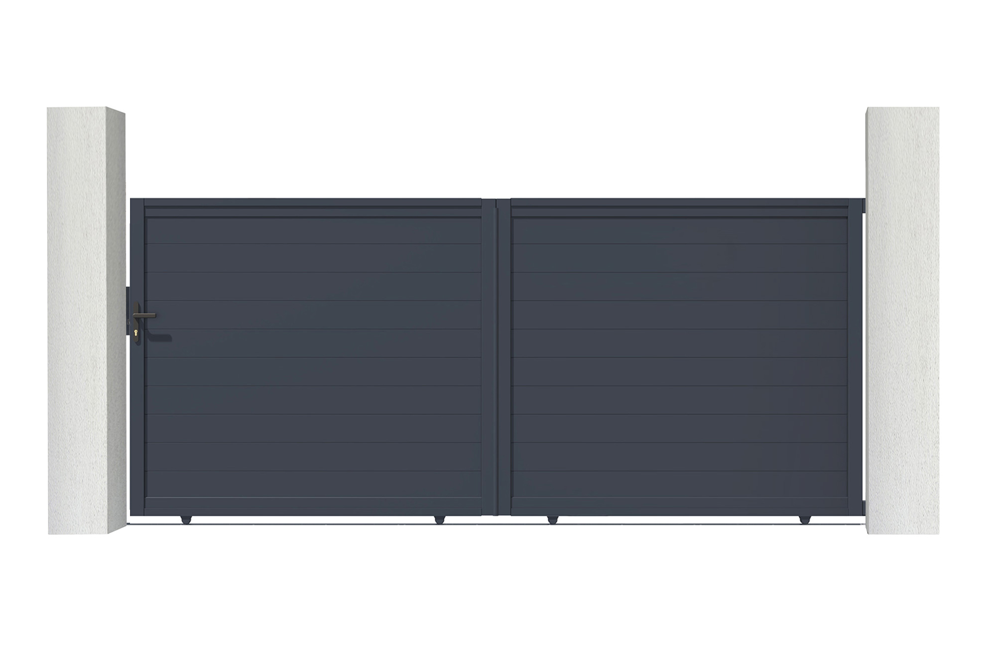 Puerta corredera de aluminio soldado eiger 4m h.180cm