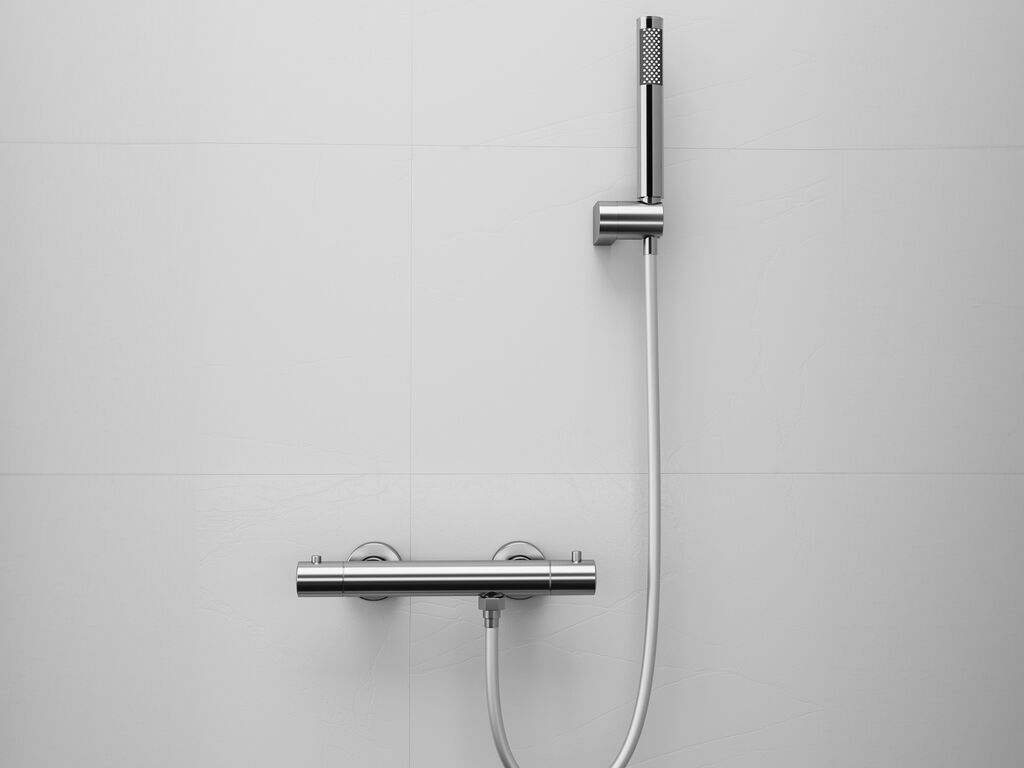 Ducha termostática round cromo sistema antiquemaduras sensor vernet