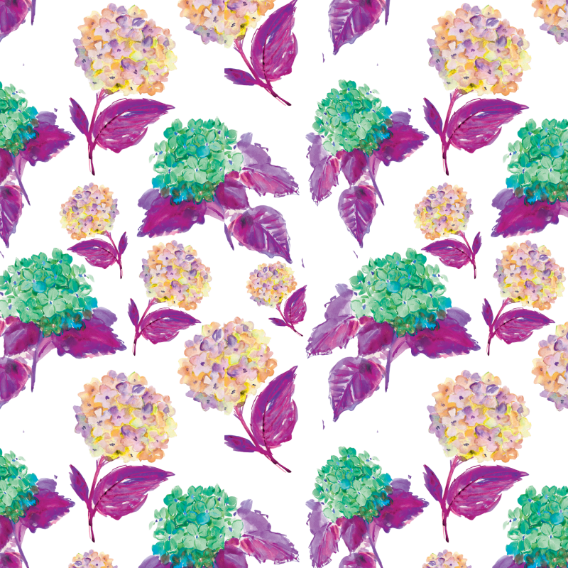 Papel pintado floral multicolor alegre 60cm por 250cm