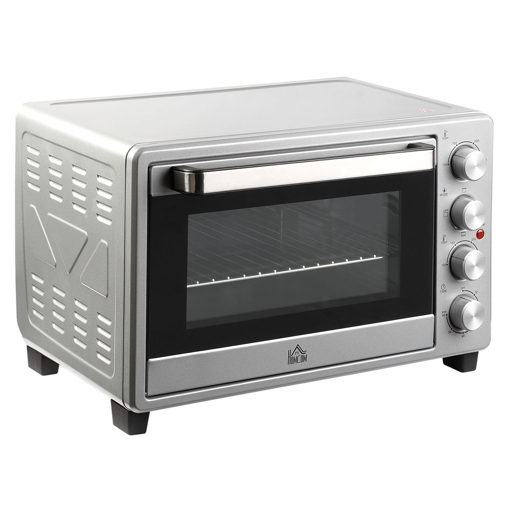 Mini horno eléctrico 52.2x38.1x33.5 cm metal, acero inoxidable color gris