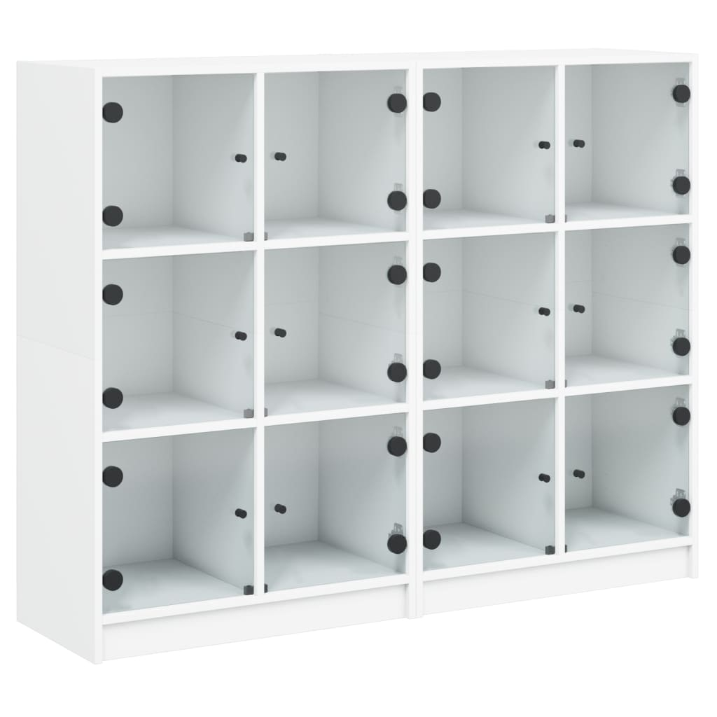 vidaXL estantería con puertas madera de ingeniería negro 136x37x109 cm