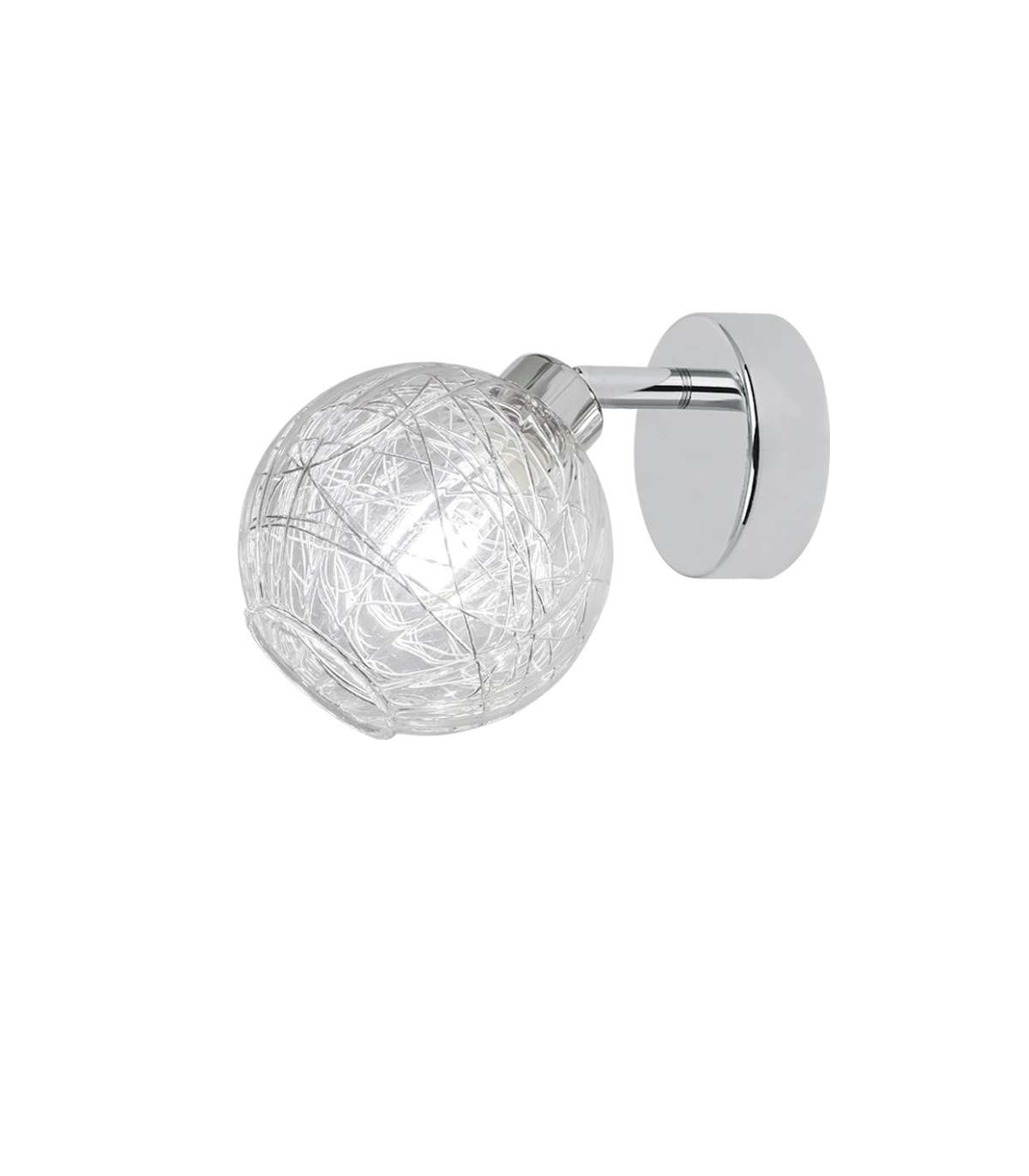 Aplique de pared moderno con acabado en cromo
