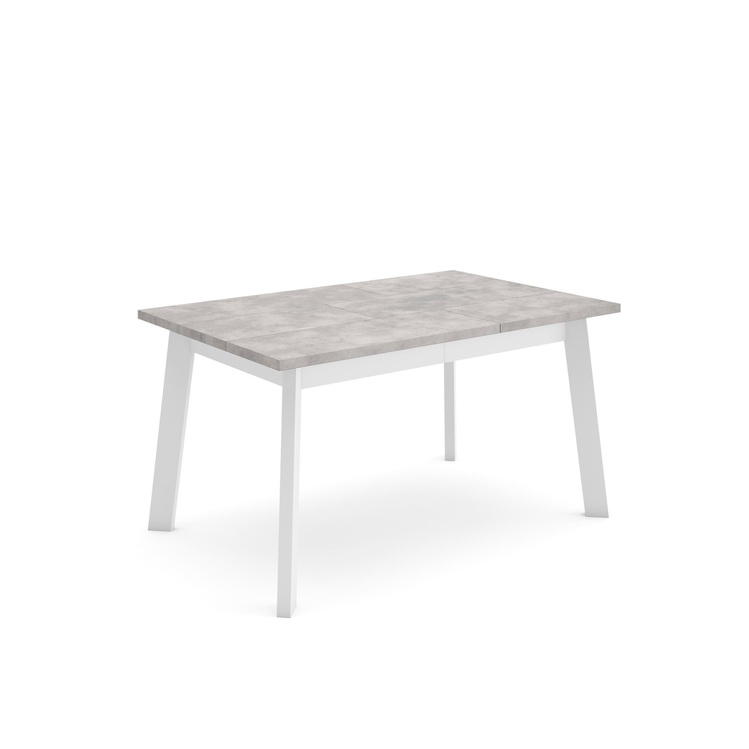 Mesa comedor, 140x90x75cm, cemento, patas de madera rf2909