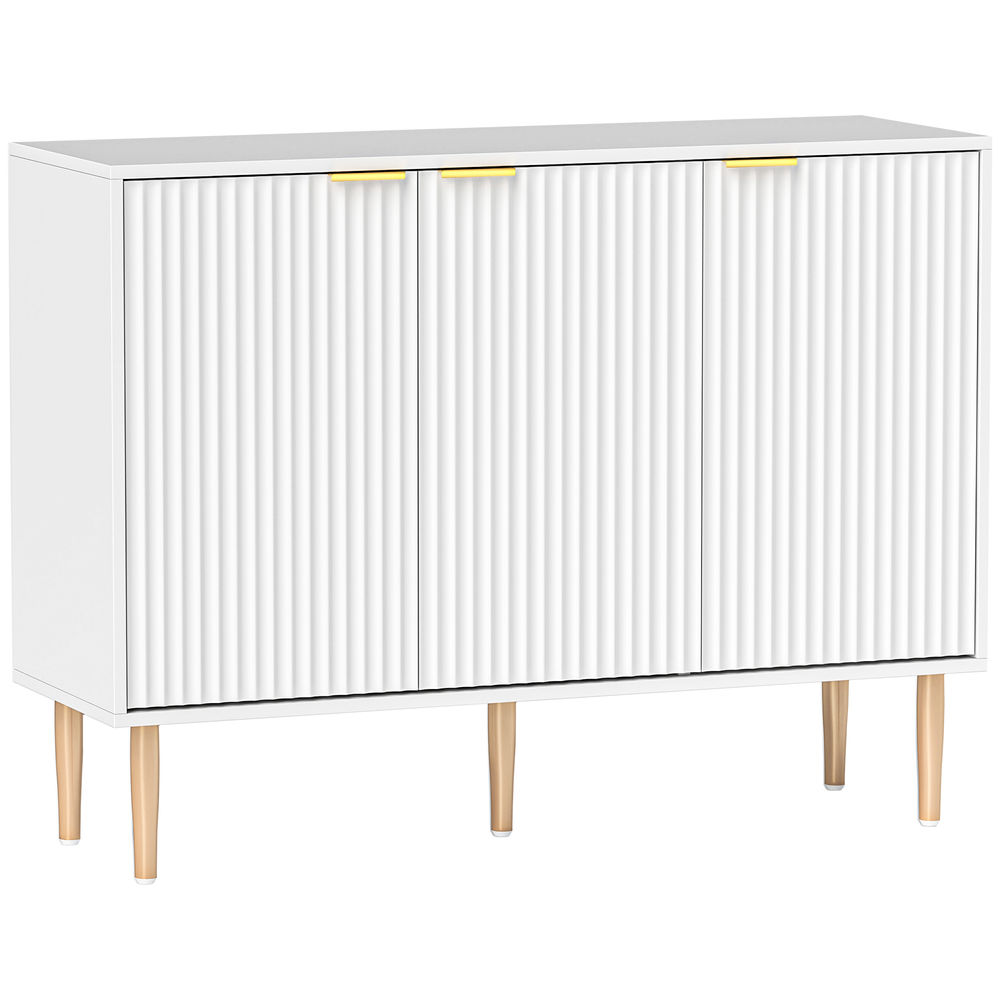 Aparador 107x35x80 cm color blanco Homcom, hogar - muebles de comedor