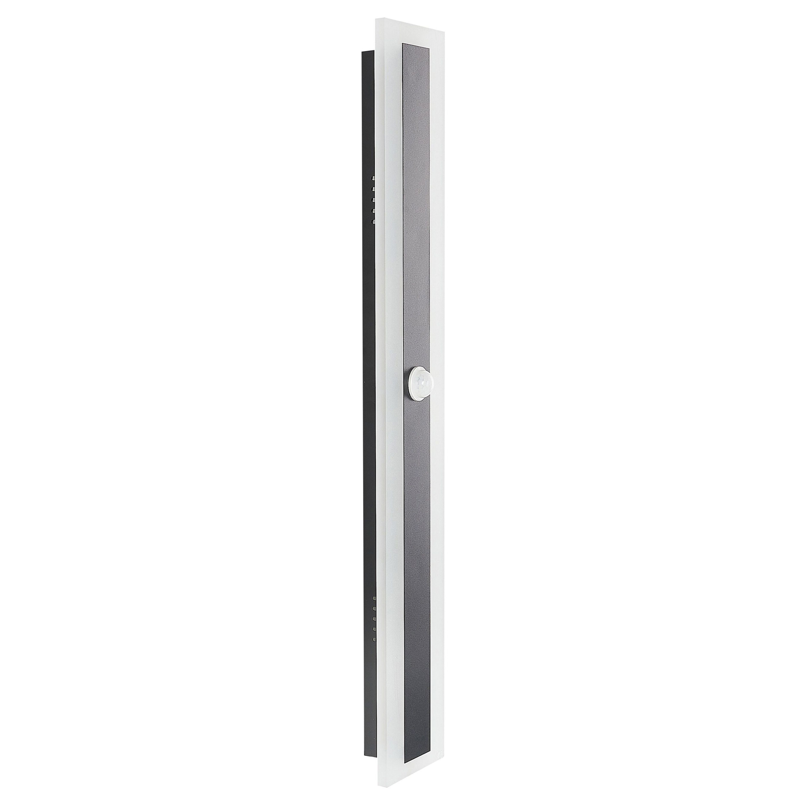 Lámpara de pared LED para exterior savane con sensor de movimiento negro