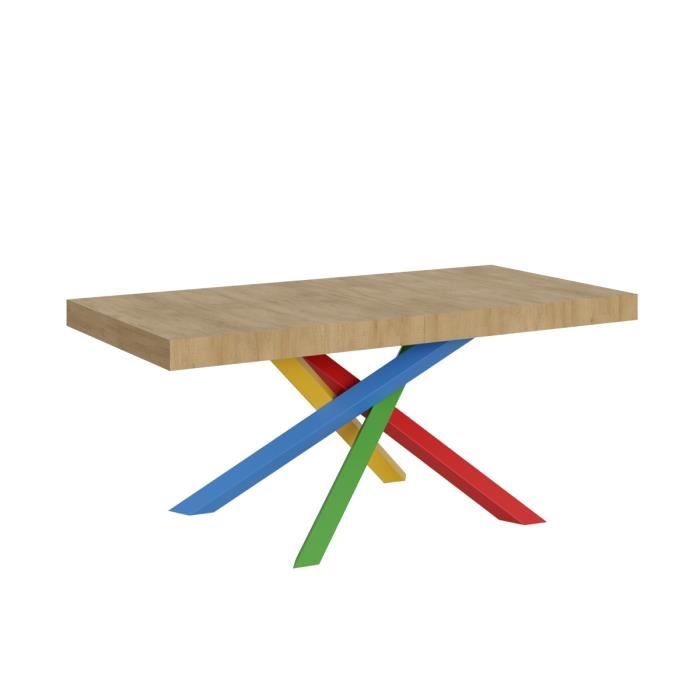 Mesa comedor extensible - 90x180/284 cm - roble natural